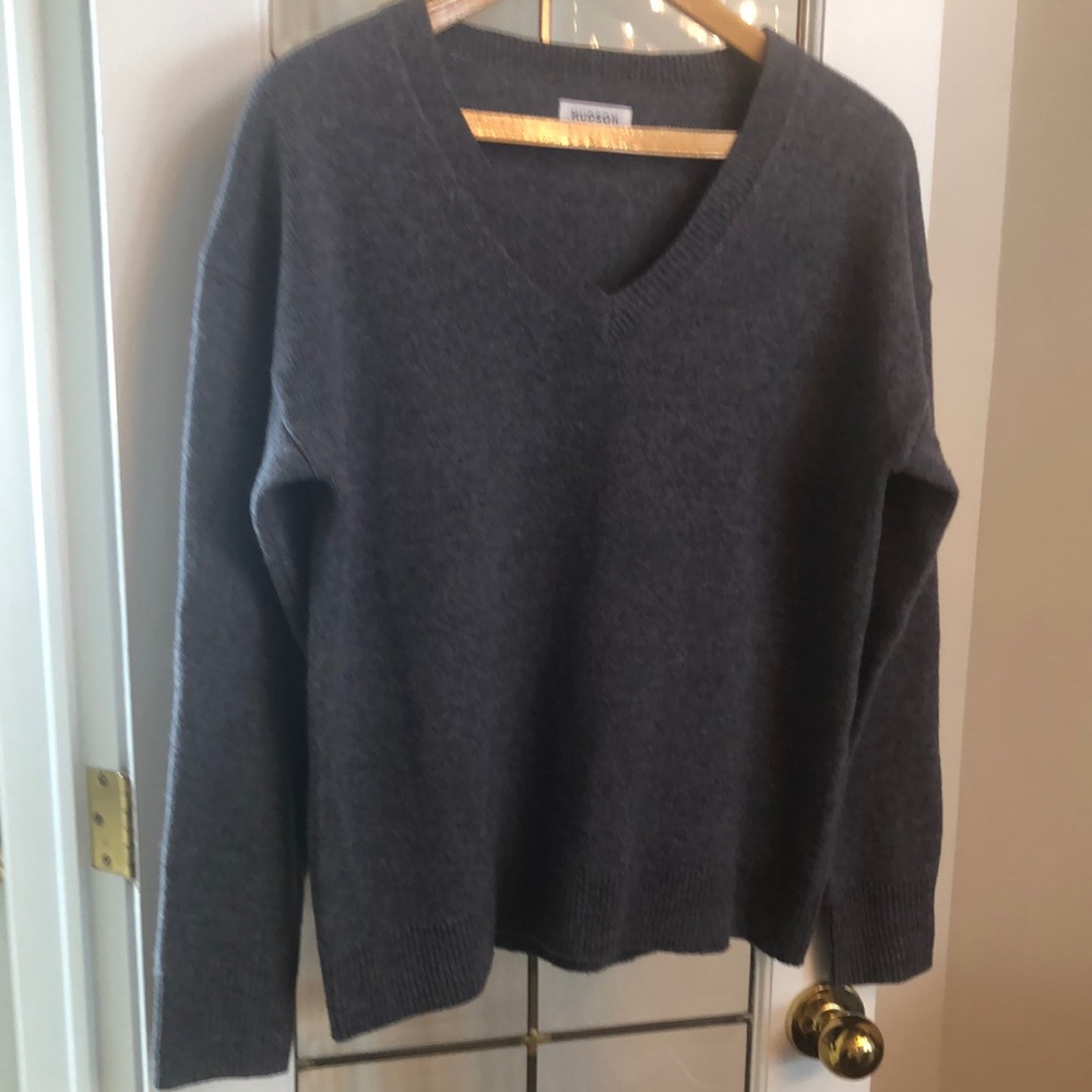 Hudson North Charcoal Wool-Blend Sweater